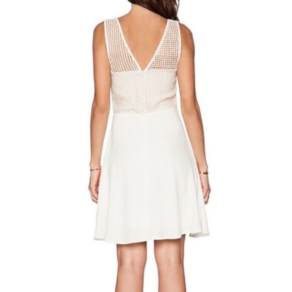 Ella Moss Crochet Fit Flare BoHo Summer Dress Cream Size XS - Picture 3 of 8